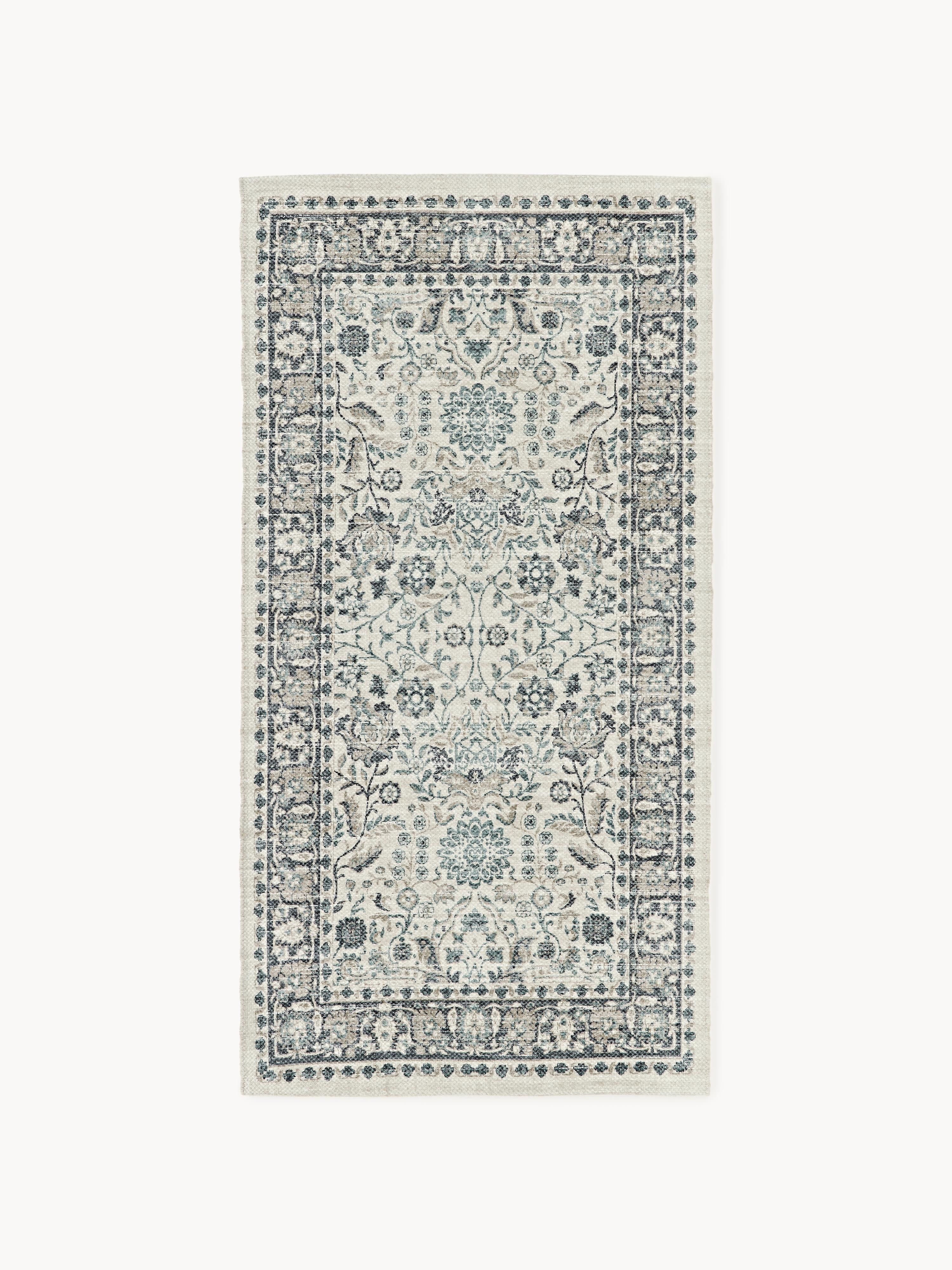 Handgewebter Outdoor-Teppich Tiara mit Vintage-Muster