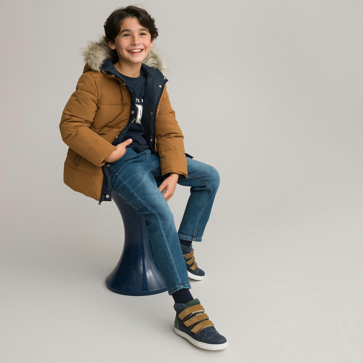Parka réversible à capuche, bordure amovible