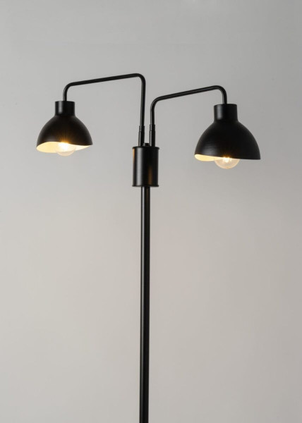 Lampa podłogowa czarno-biała Holi 2xE27x15W wym:162x72x30cm Sigma