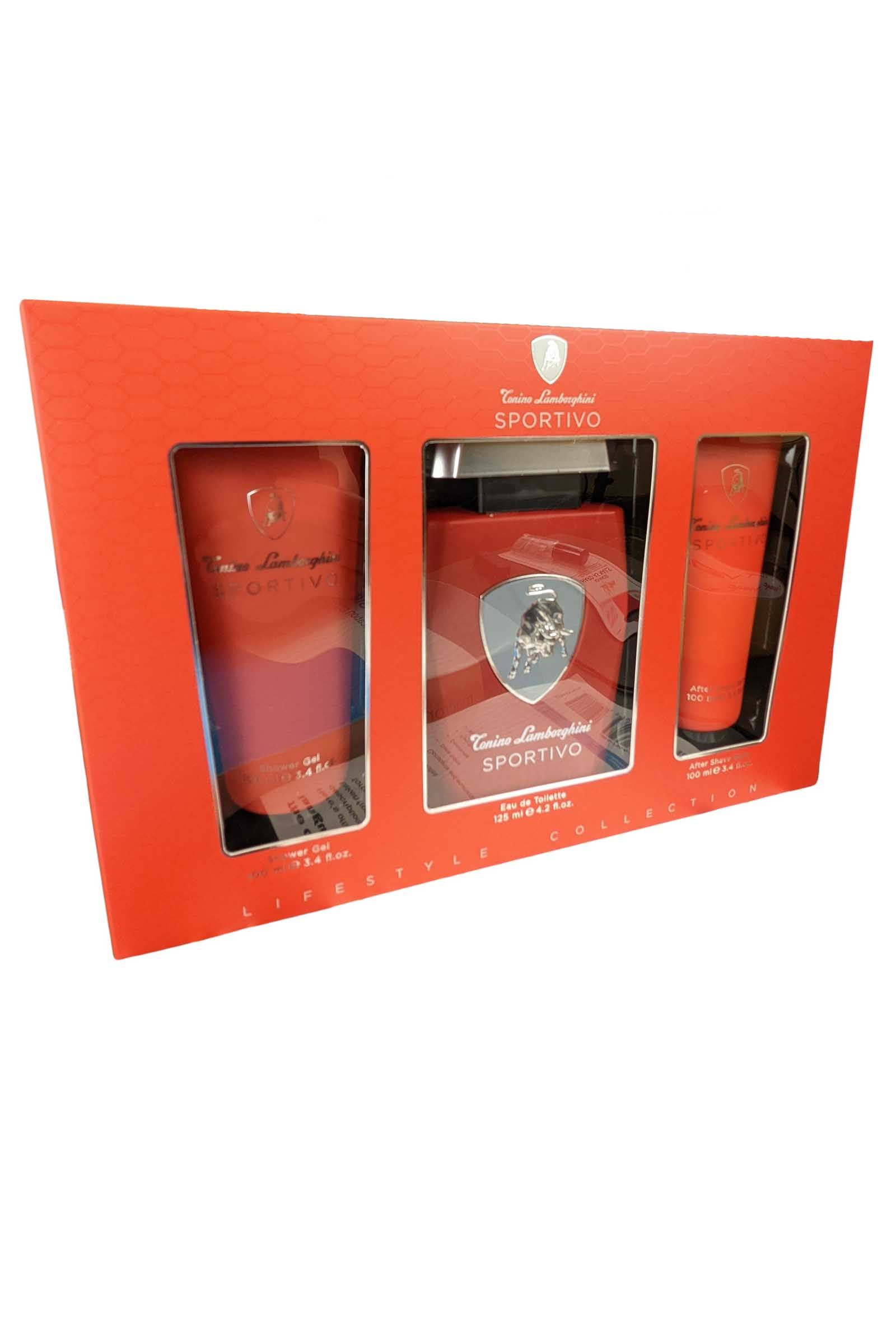 Lamborghini Tonino Sportivo Lamborghini Eau de Toilette Spray 125ml After Shave Balm 100ml, Shower Gel 100ml