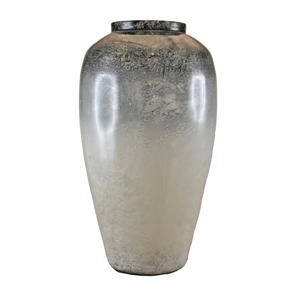 Sagebrook Home Glass, 20" Ombre Vase, Blue/White, Cylinder, Glass, Contemporary, 20"H, Ombre