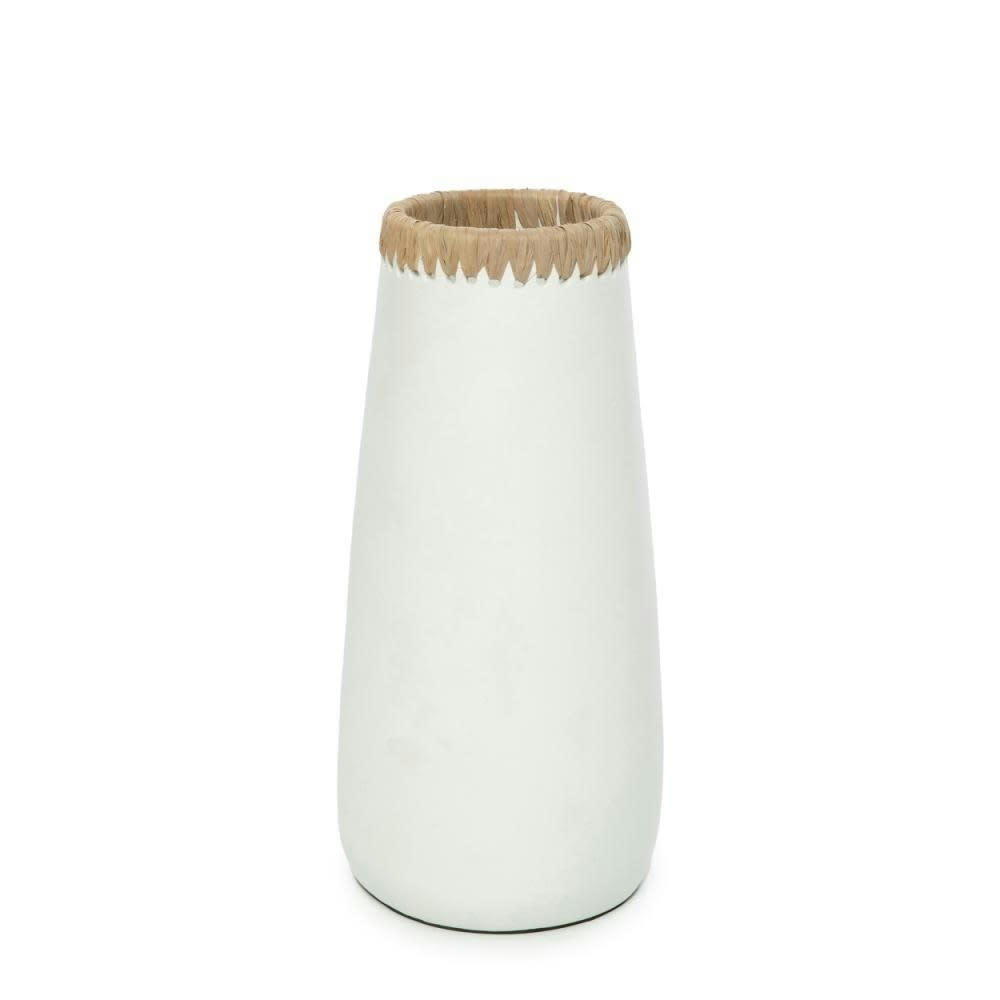 SNEAKY - Vase en terre cuite blanc naturel H31