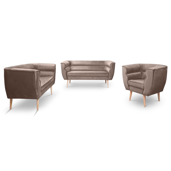 Sofa w stylu skandynawskim MARO 3 MG2205 czekoladowy