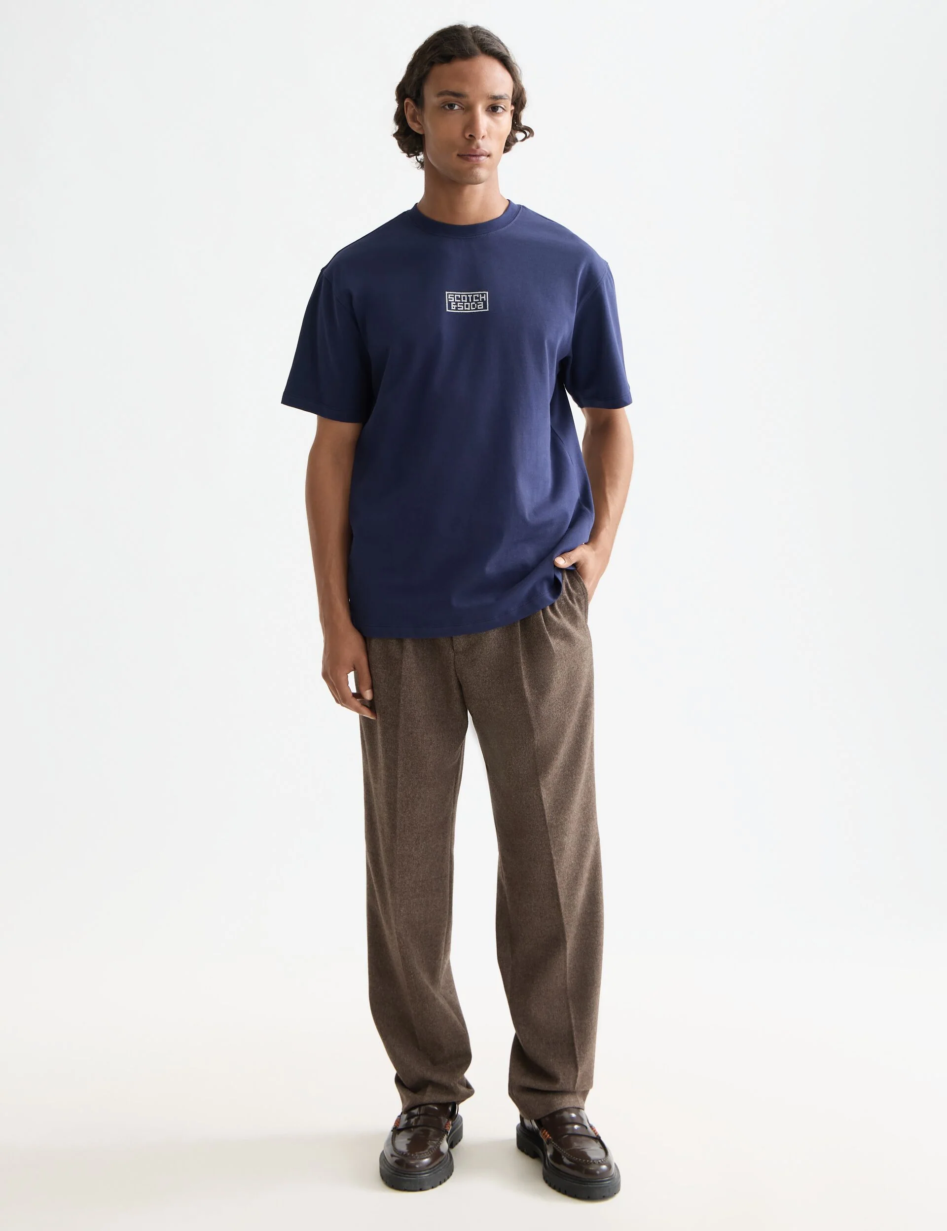 Relaxed Fit Cross-stitch Artwork T-shirt