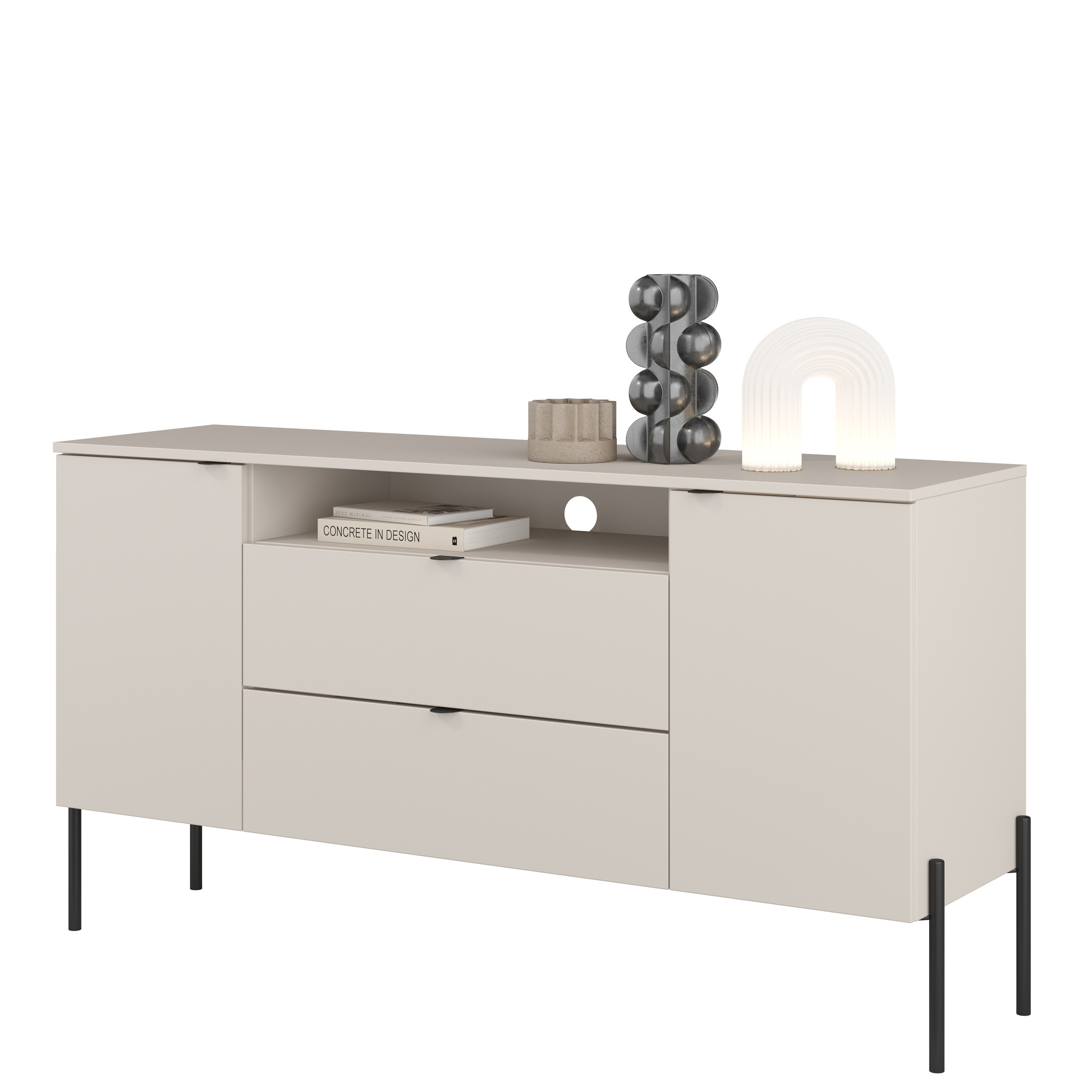 Nowoczesna komoda 140 cm do salonu dwudrzwiowa ORE