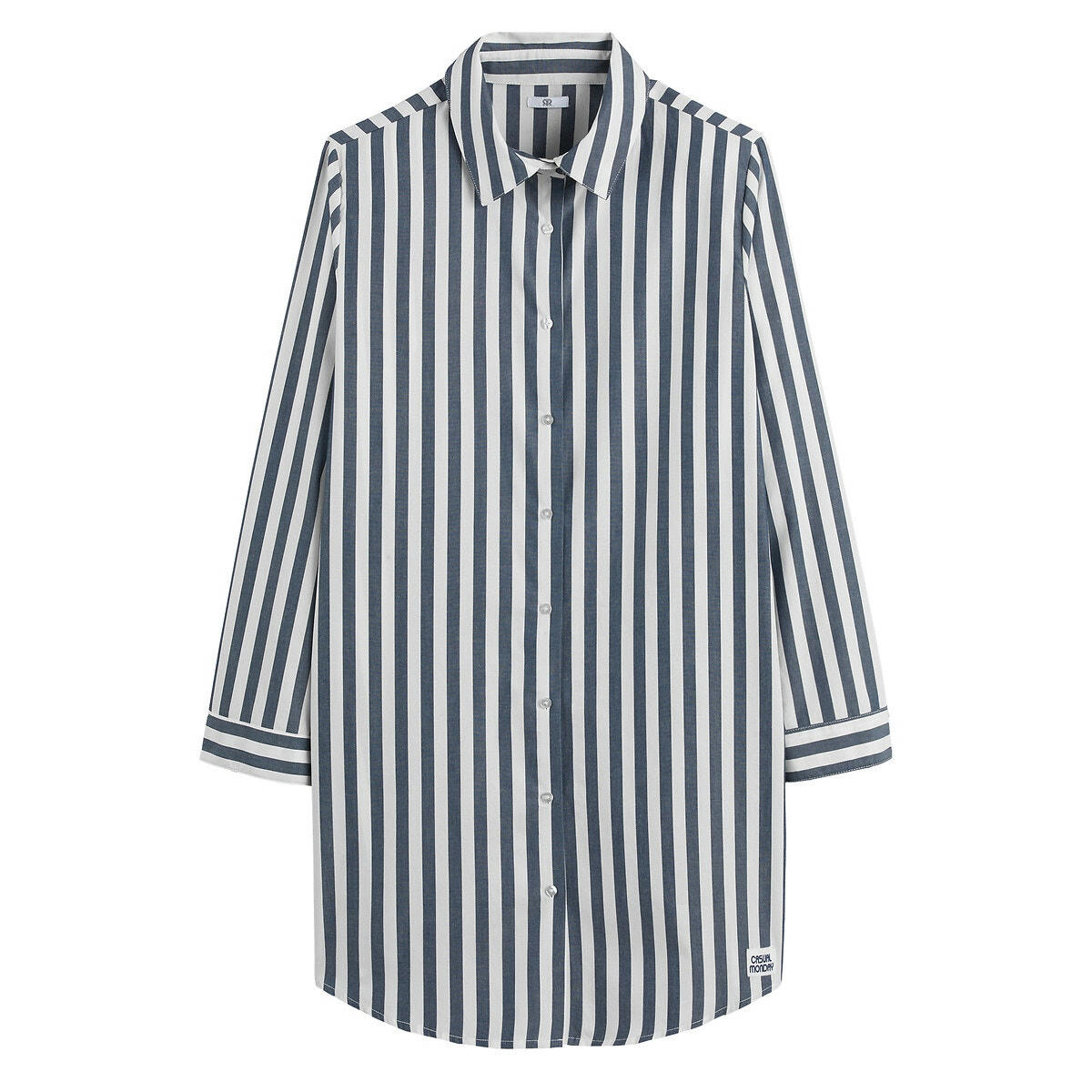 Chemise de nuit Signature, oversize et rayée