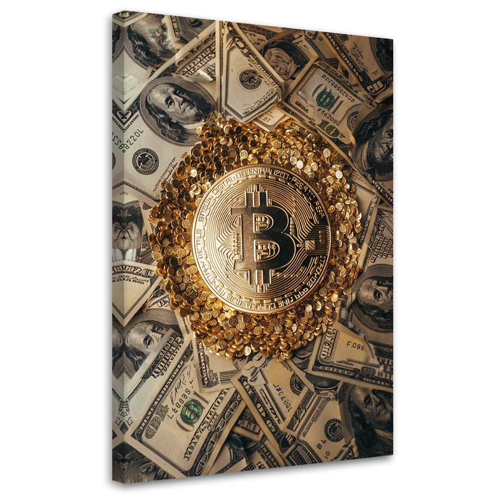Feeby Obraz na płótnie, Crypto Bitcoin 40x60