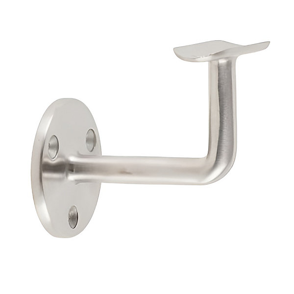 2 x Support mural fixe - Main courante diam. 42,4 mm - Platine 3 trous fraisés - Inox 304
