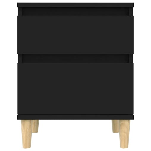 NNEVL Bedside Cabinets 2 pcs Black 40x35x50 cm