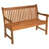 Lesli Living loveseat teak - zwart - 130x65x92cm