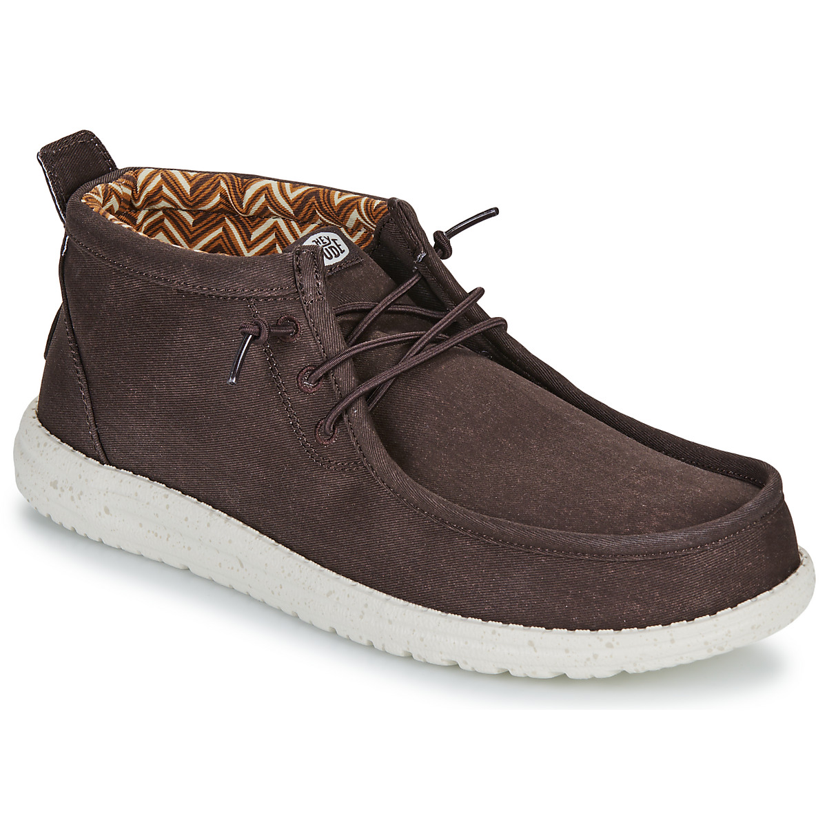 HEYDUDE - WALLY MID STRECH CANVAS - Brown