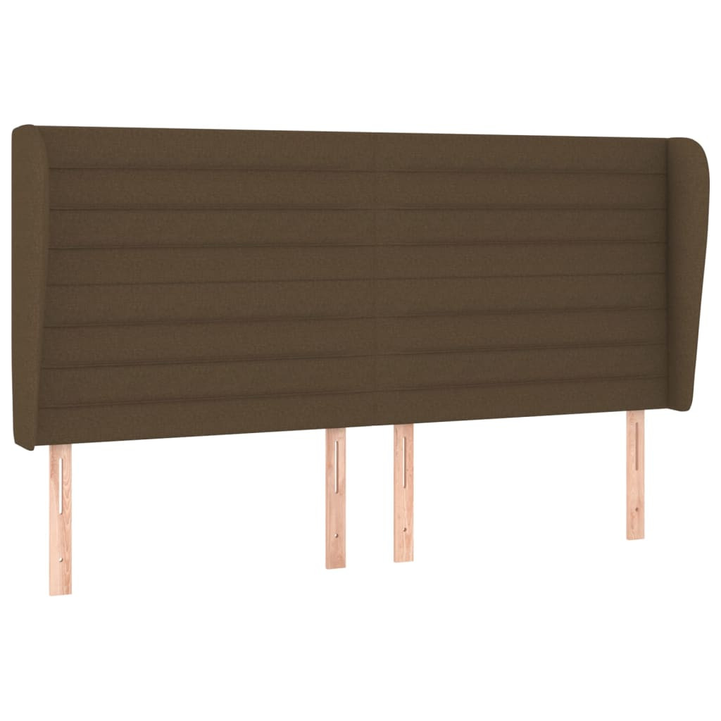 Wezgłowie Brąz 203 x 23 x 118/128 cm Tkanina vidaXL
