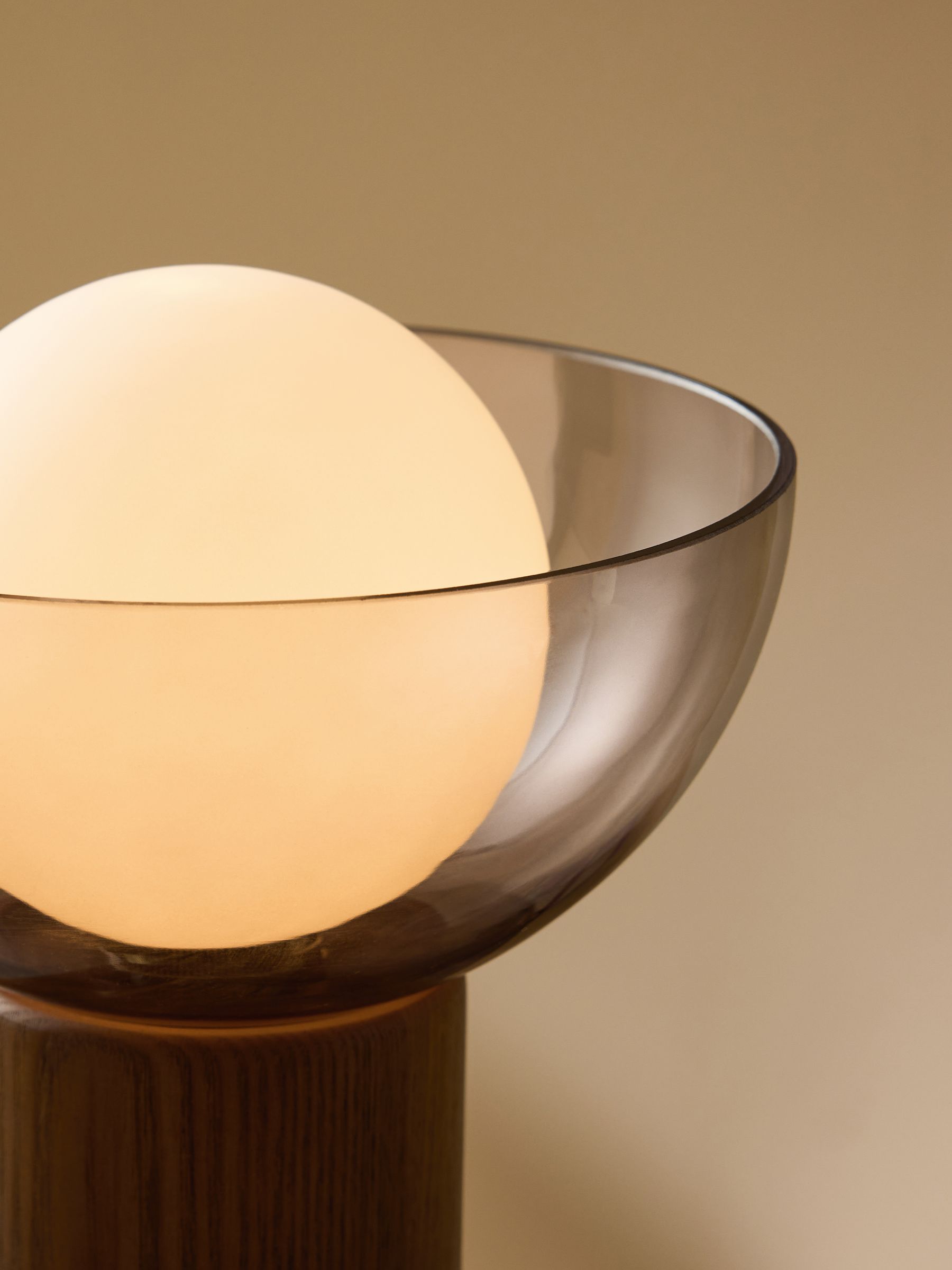 Layla Table Lamp in Dark Wood