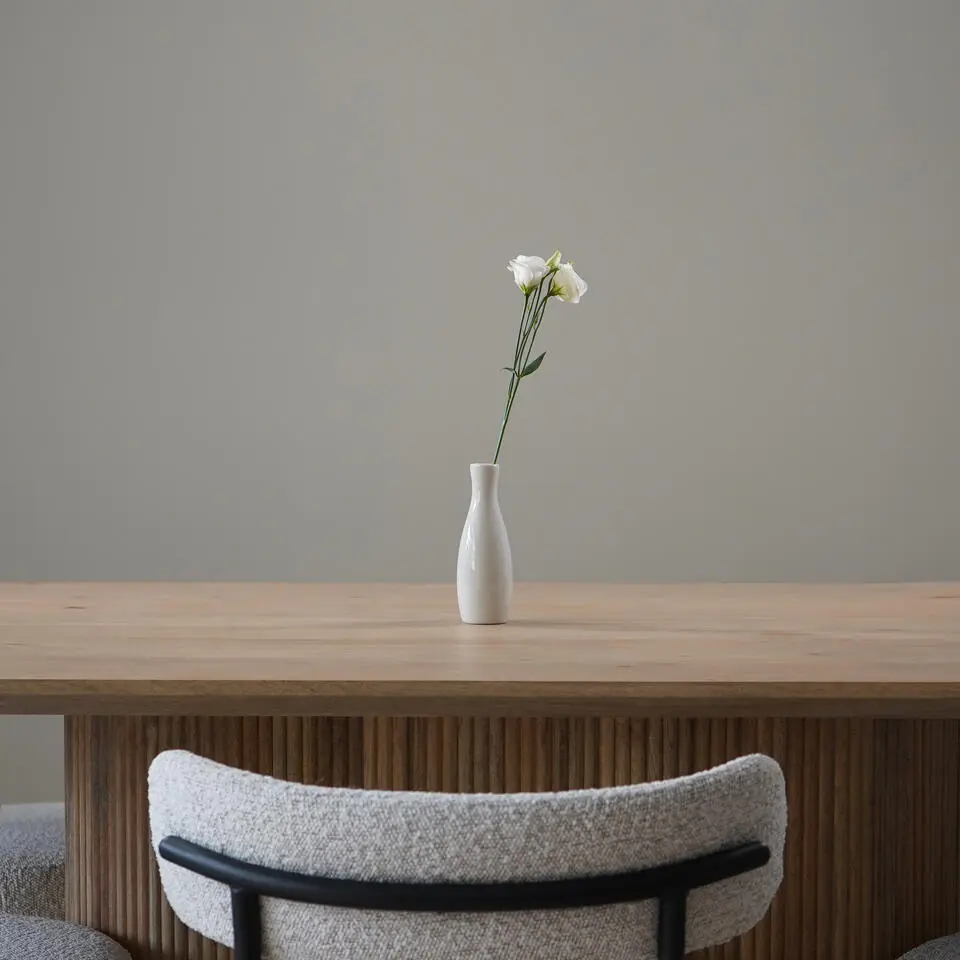 QUVIO Vaas - 16 cm - Wit - Keramisch