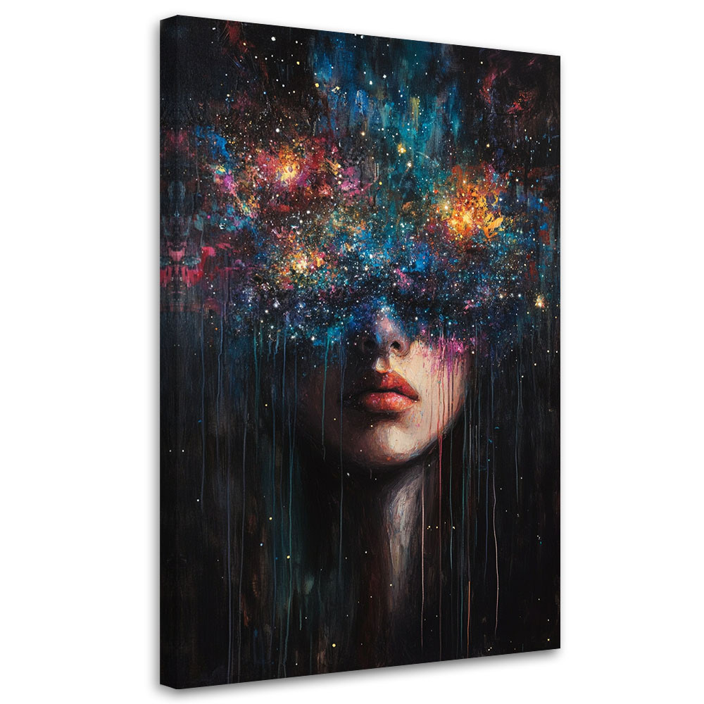 Feeby Obraz do salonu, Twarz Kobiety Abstrakcja 40x60