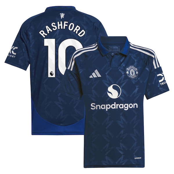 Marcus Rashford Manchester United adidas Youth 2024/25 Away Replica Player Jersey - Navy