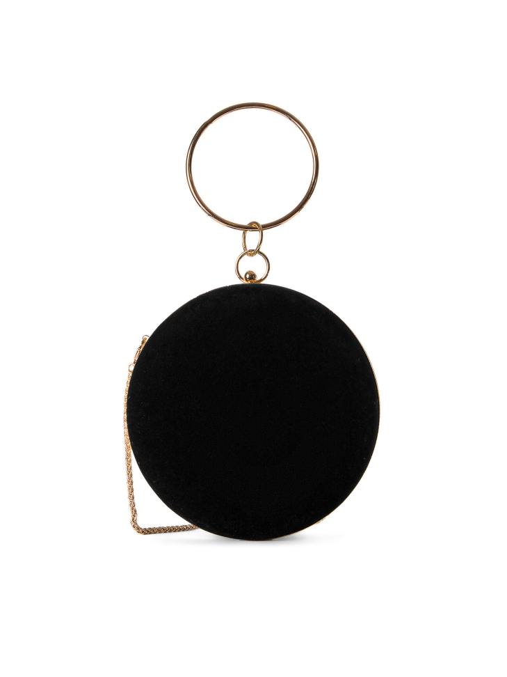 Ladies’ black clutch bag