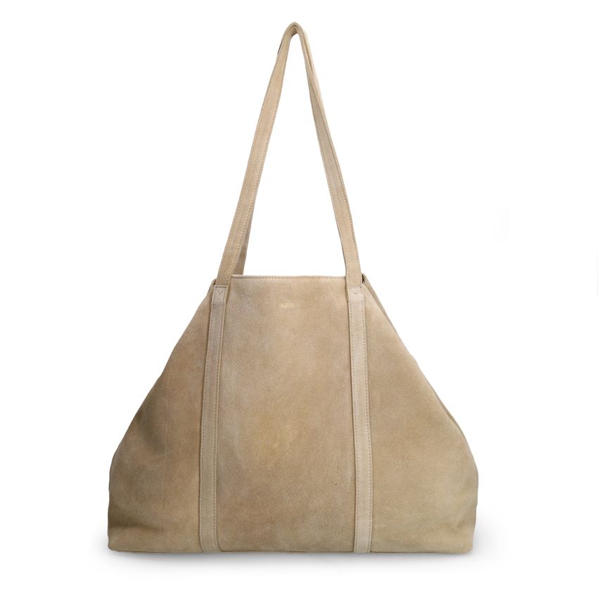 Manfield Beige suède shopper