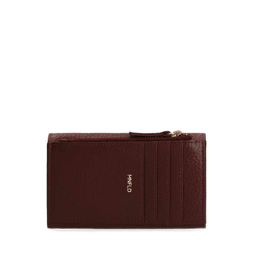 Manfield Burgundy leren portemonnee