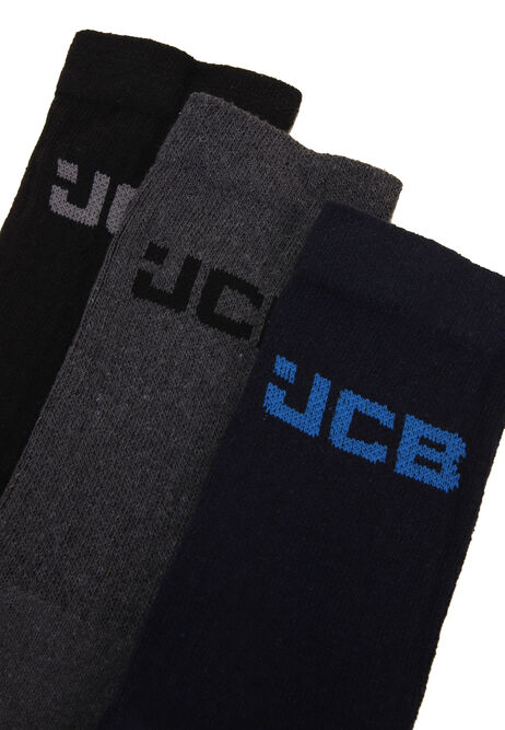 Mens 3pk Navy JCB Ankle Socks