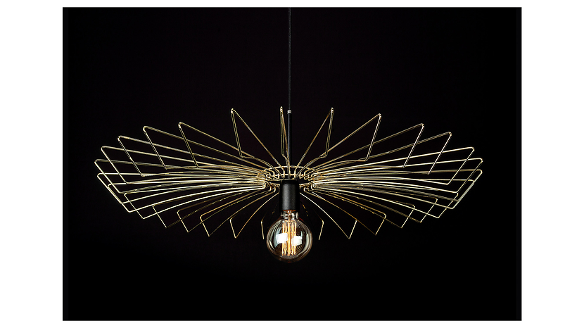 Lampa wisząca Umbrella stalowa złota