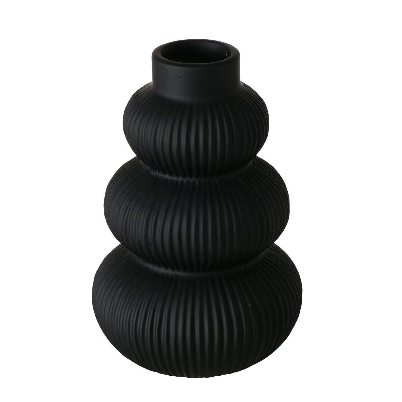 Wazon ceramiczny czarny MAURICE, 21 cm