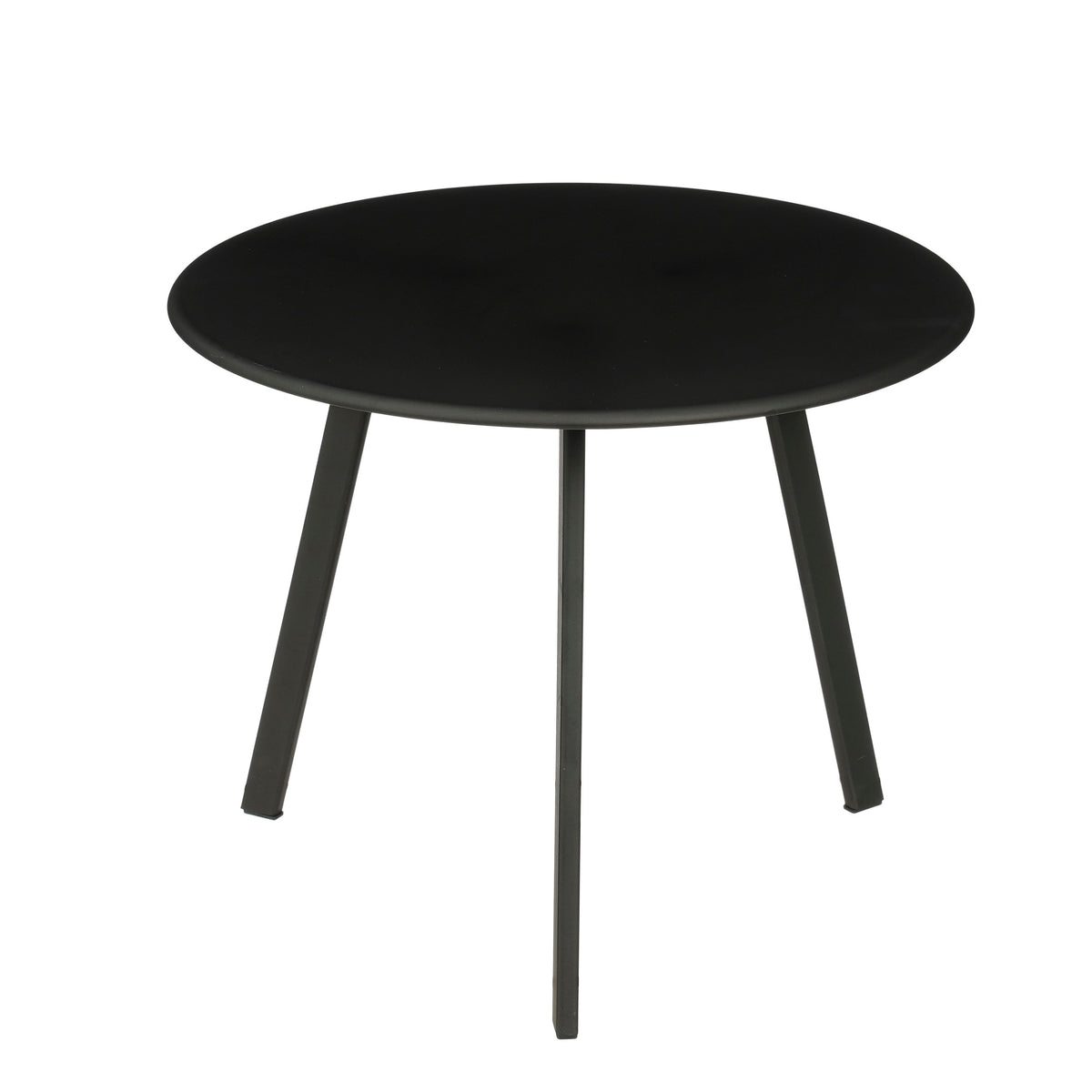Mica Decorations Seatle Bijzettafel voor Buiten - Salontafel Rond - Plantentafel en Koffietafel - H30 x Ø38 cm - Metaal - Zwart