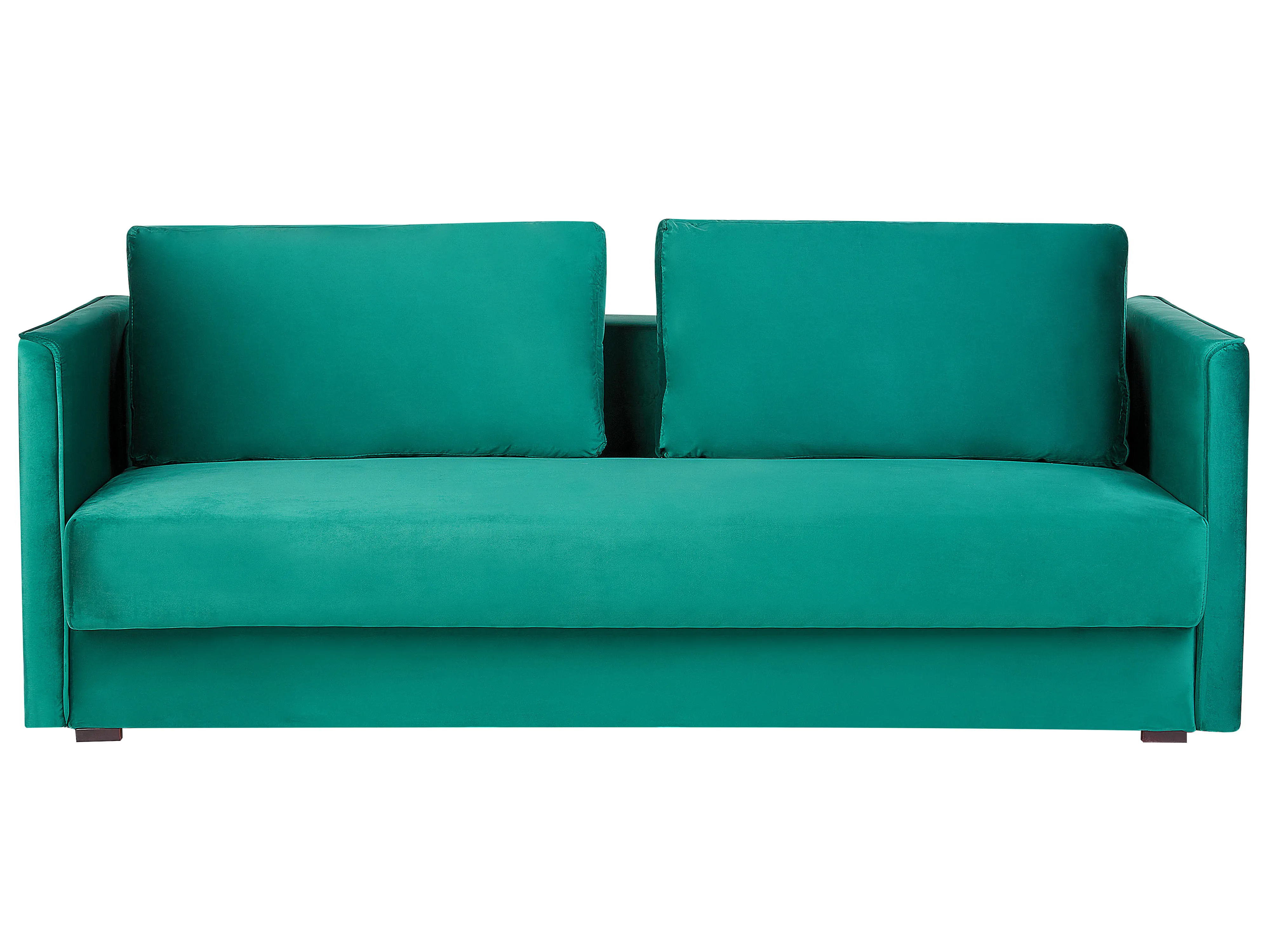 Sofa Bed 3 Seater EKSJO Velvet Emerald Green with Storage