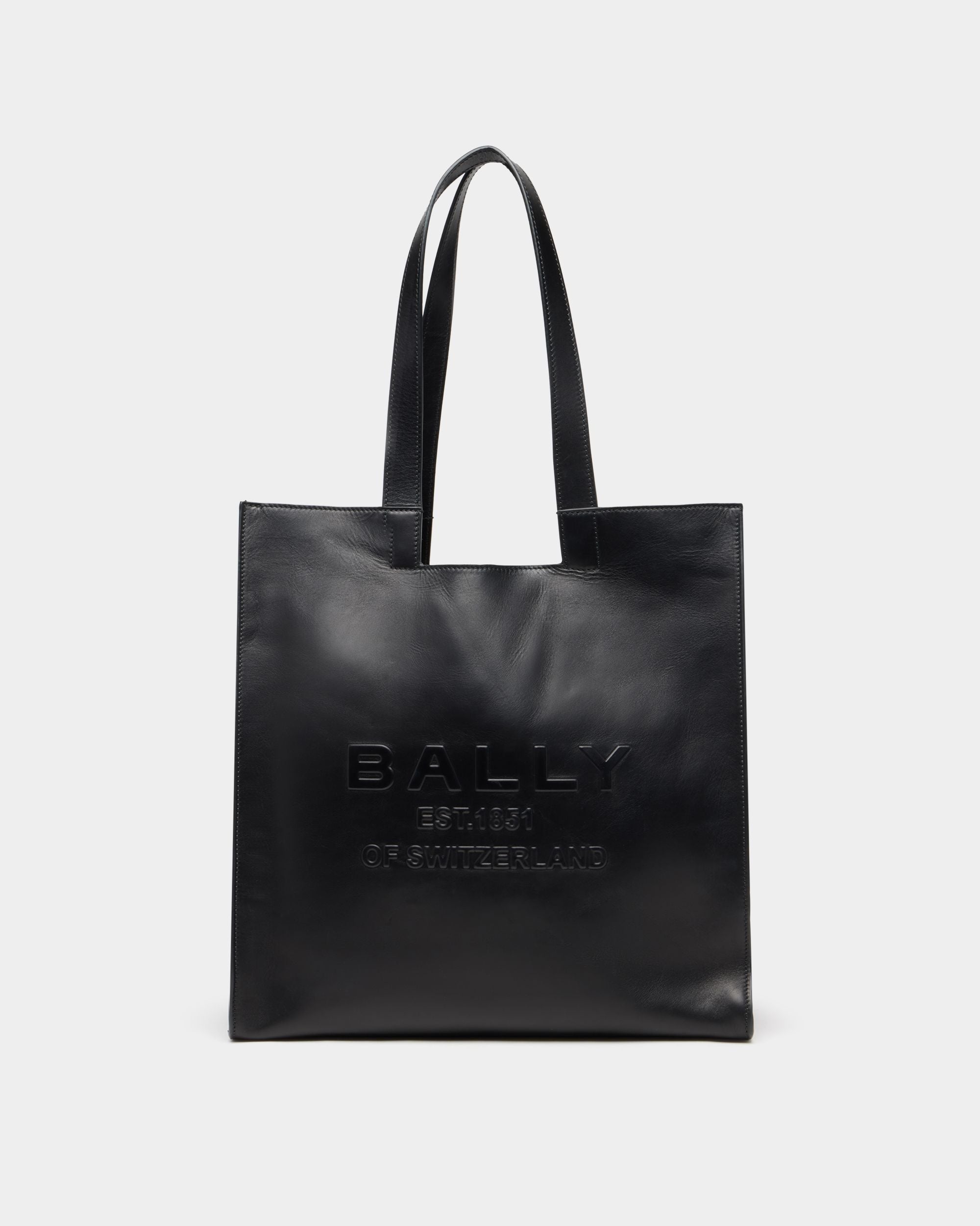 Easy Bally Tragetasche aus Leder in Schwarz