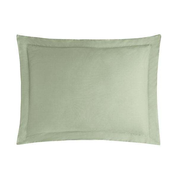 Lot de 2 taies d'oreiller en satin de coton 120 fils Sauge 50x70 cm VERSALUXE UNI