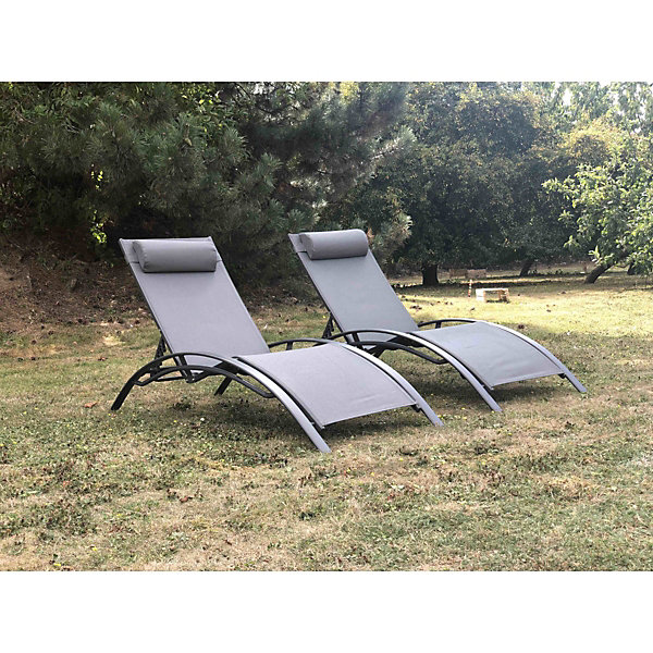 Bains de soleil gris monaco (lot de 2) Keter 35-810341