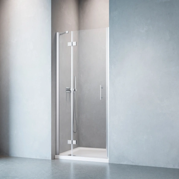 Drehtür, Höhe: 195 cm, edelsilber, Scheibenstärke: 6 mm