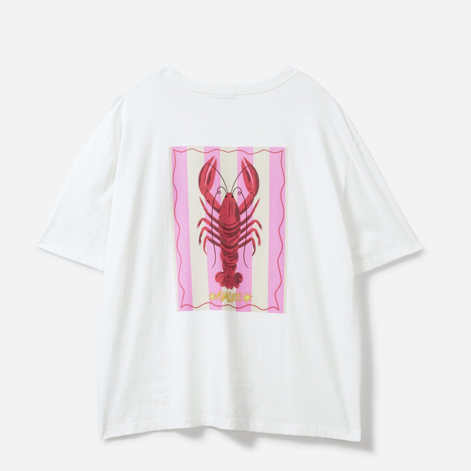 Tee-shirt TEXTO blanc visuel homard