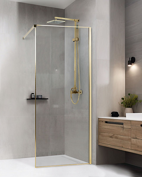 Parois de douche WASPAM 80 x 190 cm Doré