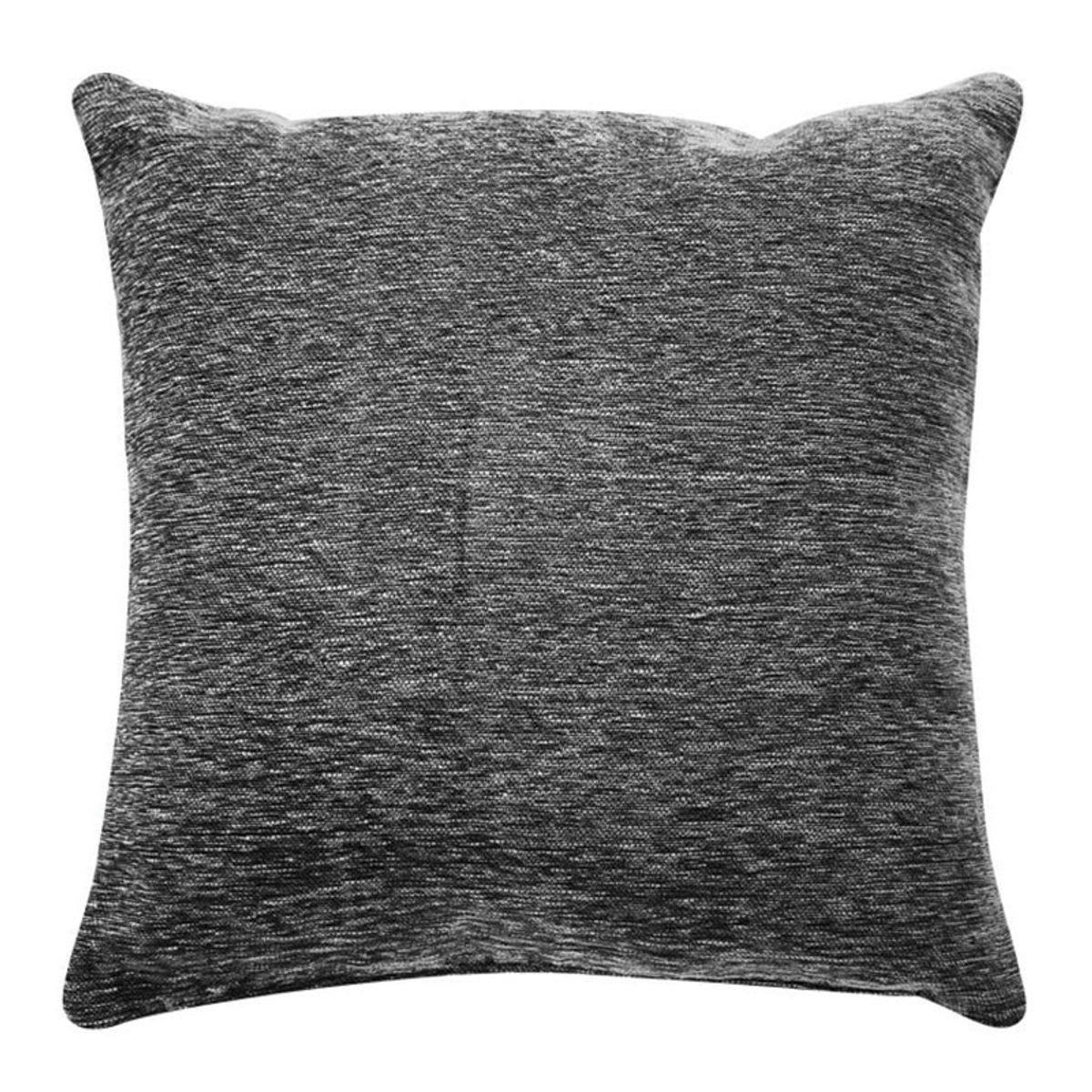INTENSE - Coussin texturé vintage noir cendré 90x90