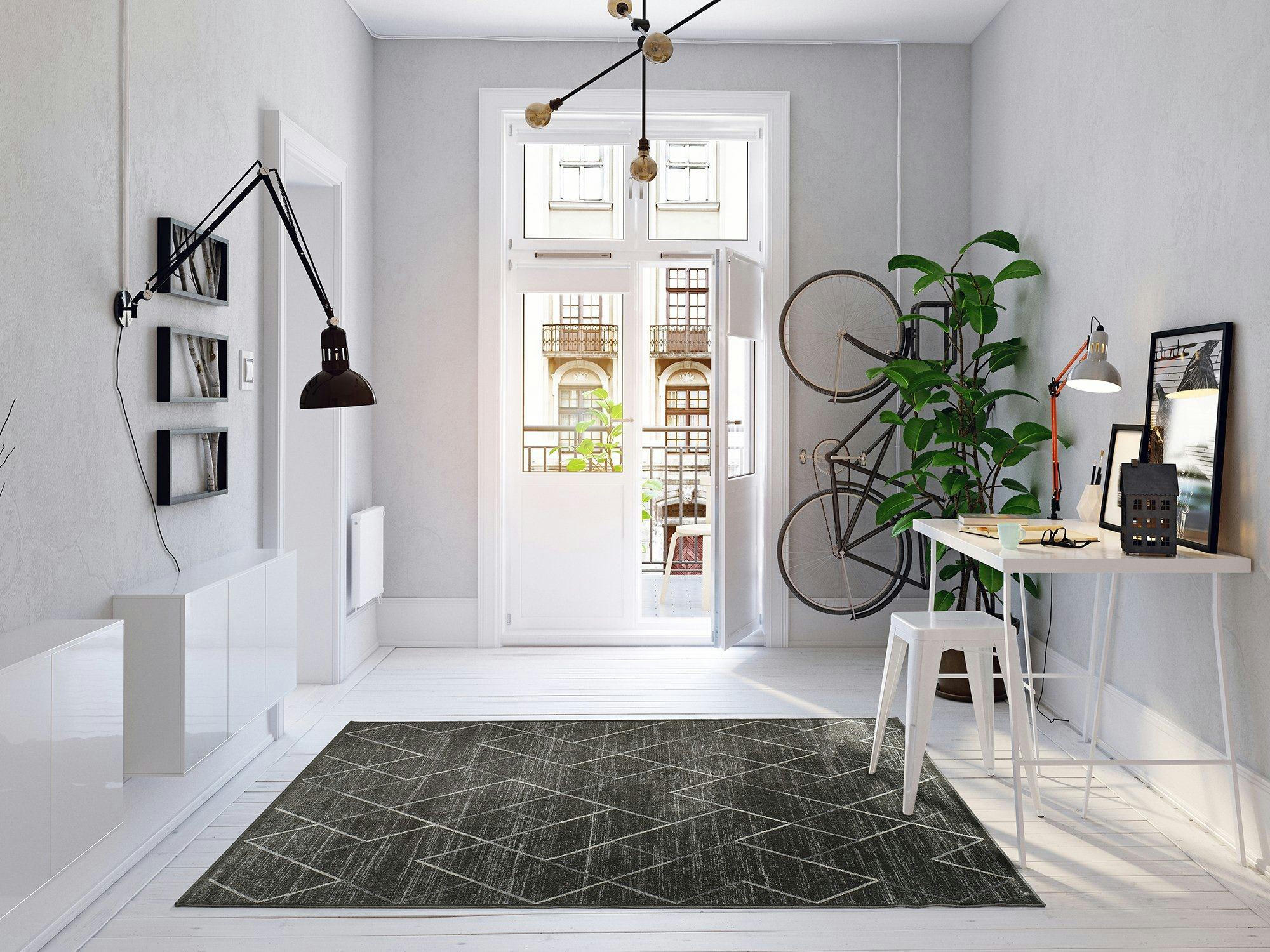 BELGA - Tapis vintage gris 160x230 cm