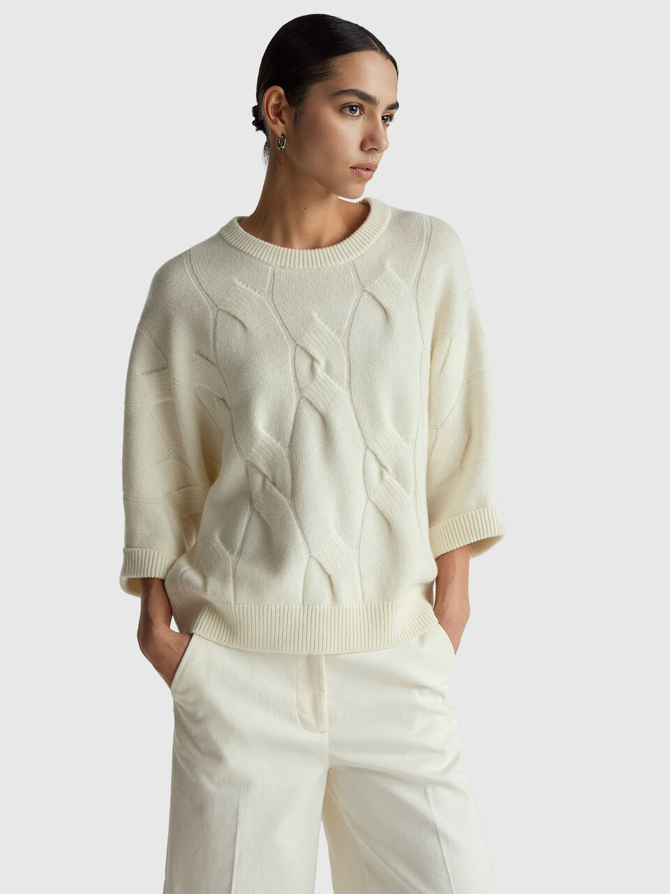 Diamond sweater in pure cashmere