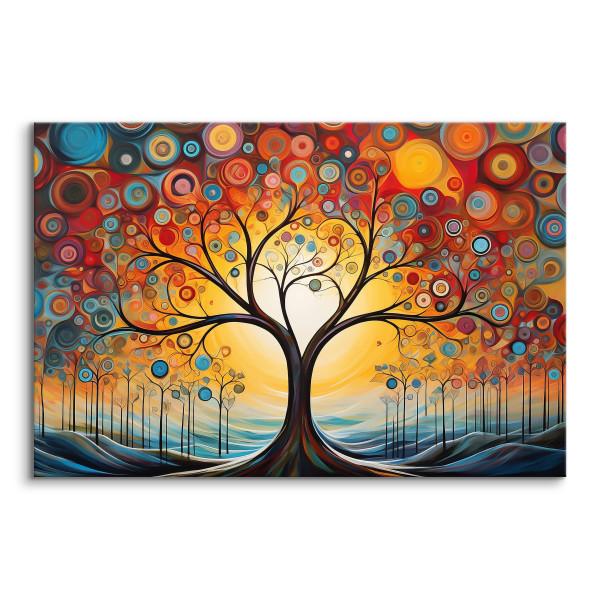 Obraz Abstrakcyjne Drzewo W Stylu Boho 30x20cm