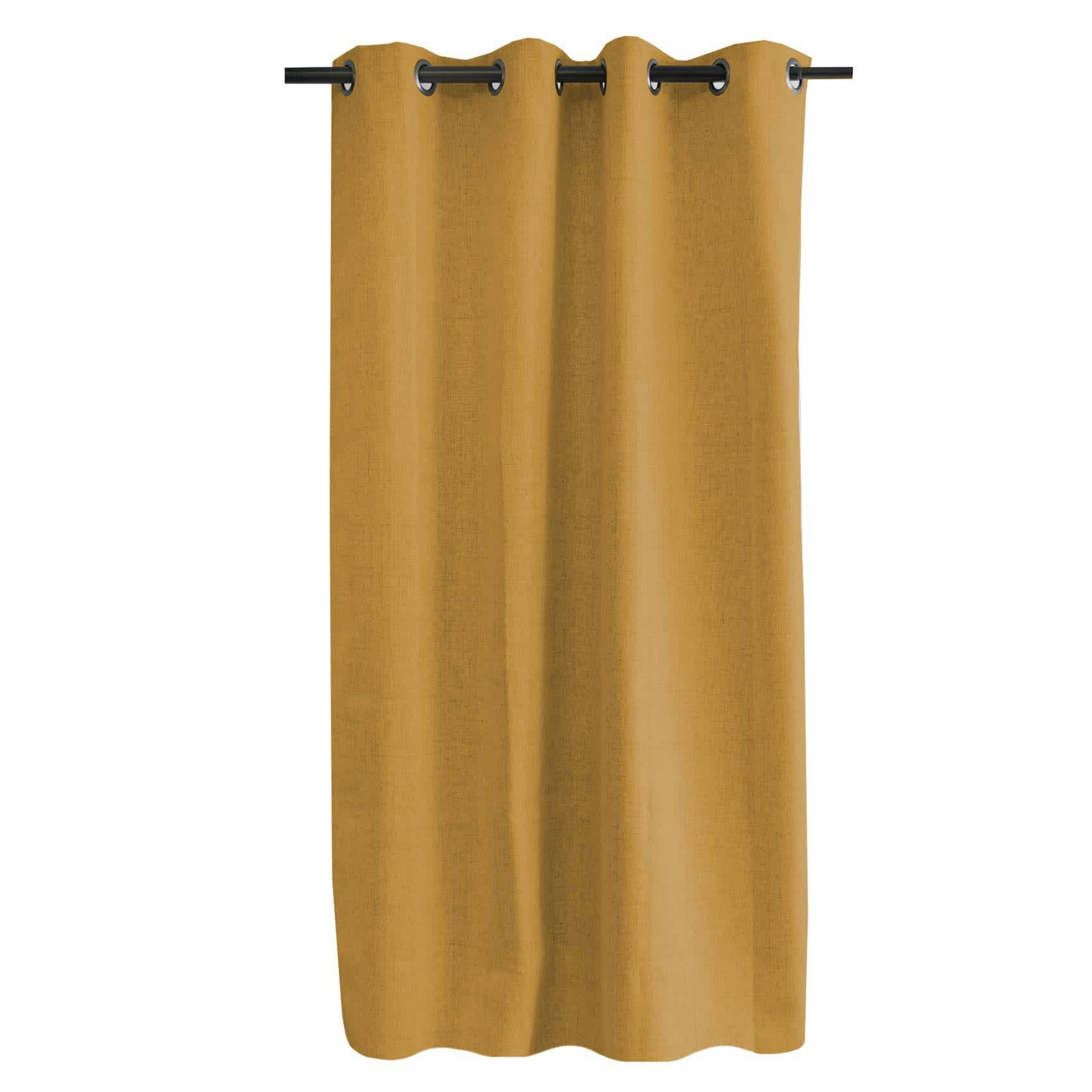 - Rideau occultant moondream polyester jaune ocre 130x260 cm