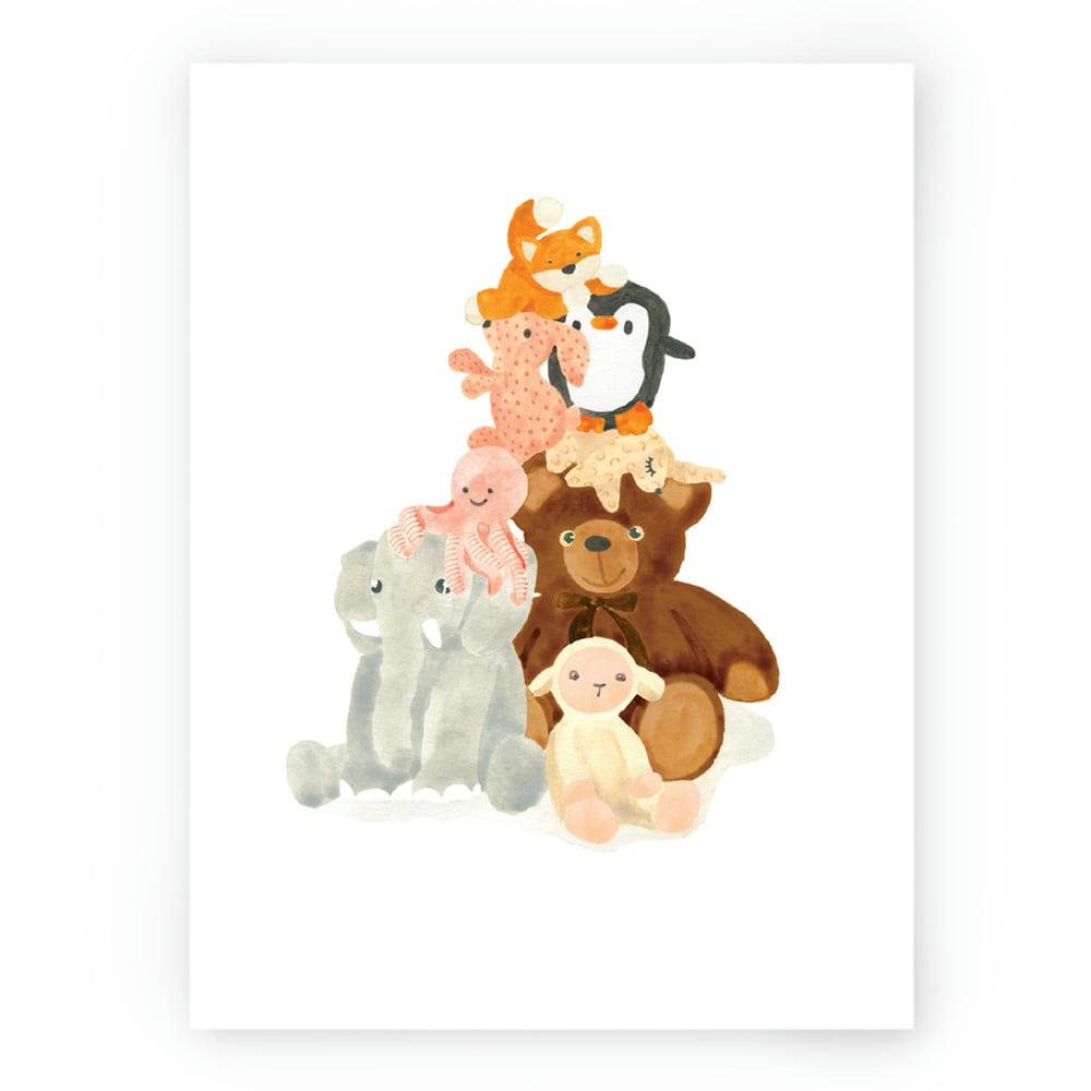 - Affiche illustrée motif Doudou 30x40 cm