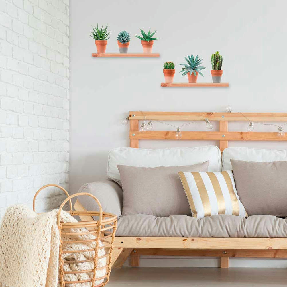 POTS - Autocollant mural pots de plantes 73,5x20cm