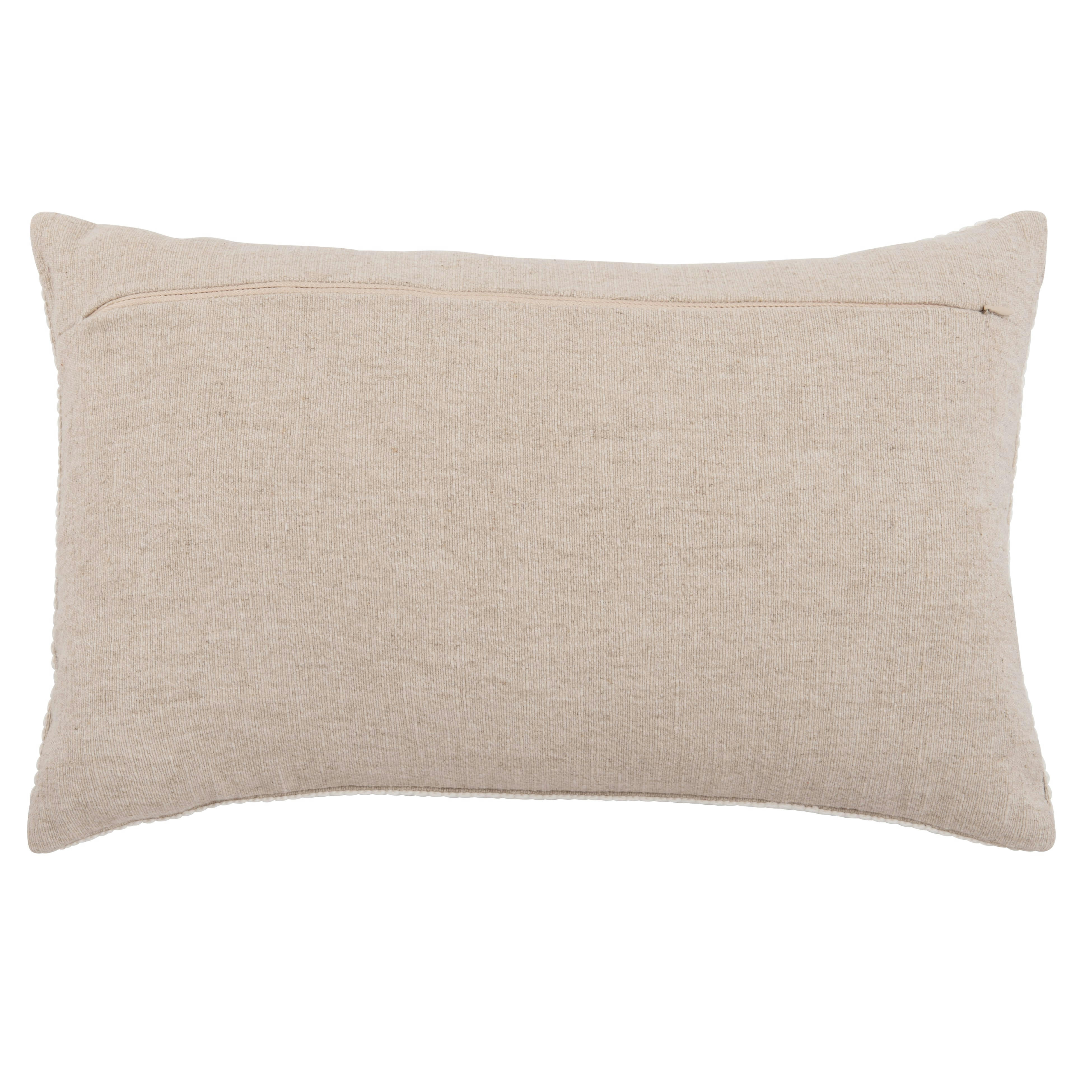 INAC - Housse de coussin blanc et beige 50x30