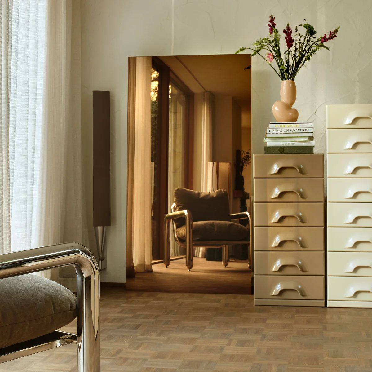 HKliving - Spiegel, 90 x 170 cm, smokey brown