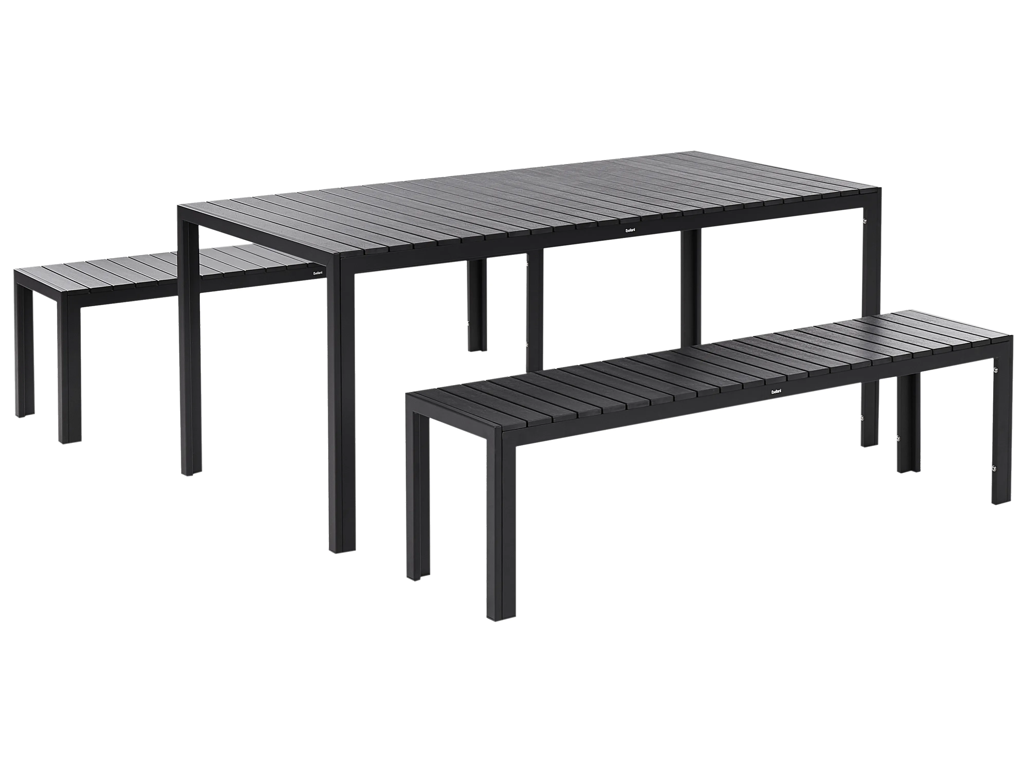Garden Dining Set with Benches 6 Seater NARDO Black