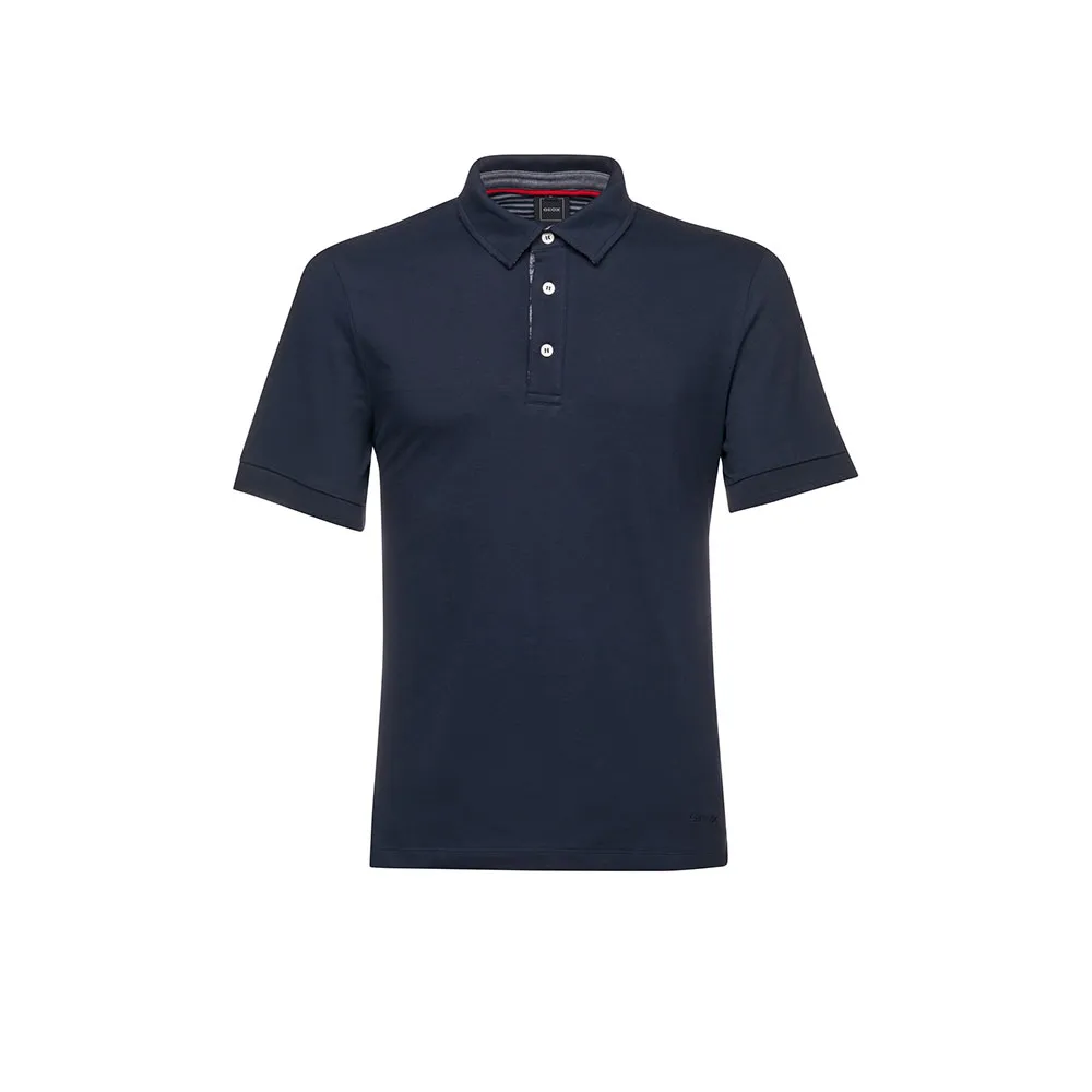 Geox Piquet Print short sleeve polo