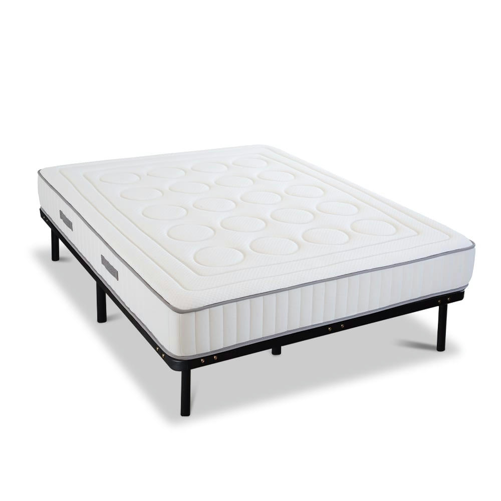 CRISTAL - Ensemble  180x200  Matelas + Sommier Métal