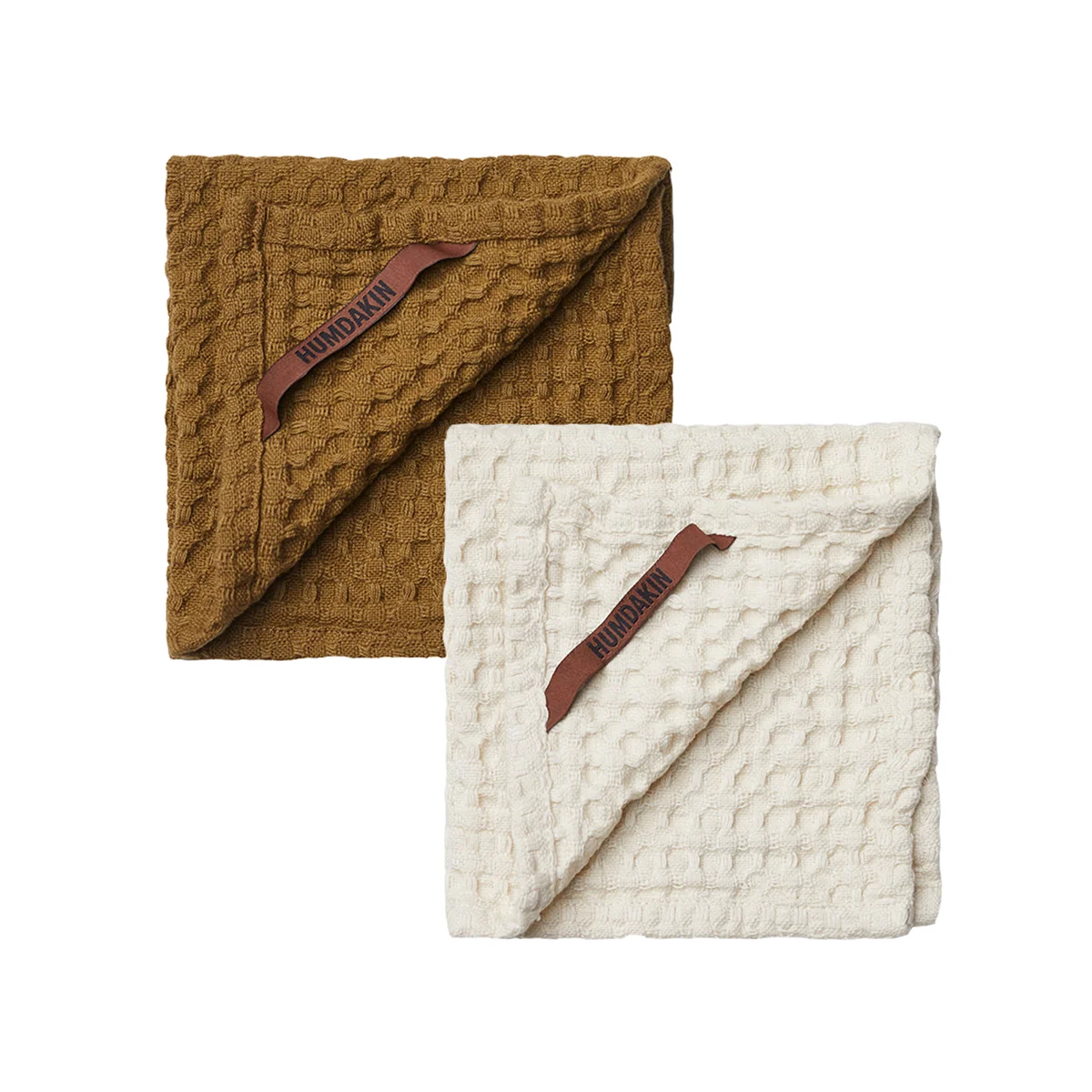 Humdakin - Spültuch mit Waffelstruktur, 28 x 28 cm, sunset & shell (2er-Set)