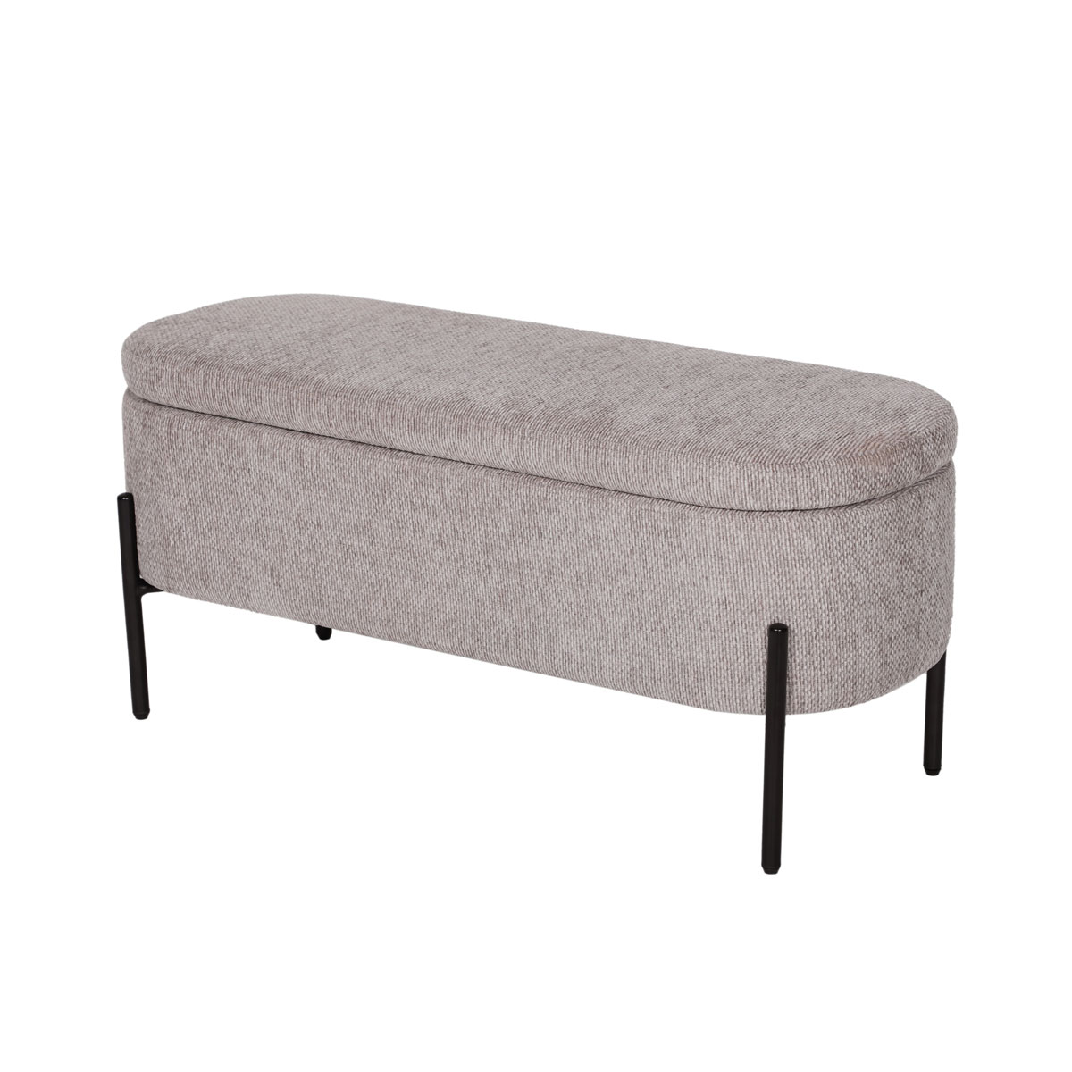 Banqueta dupla PIENZA taupe com arrumação