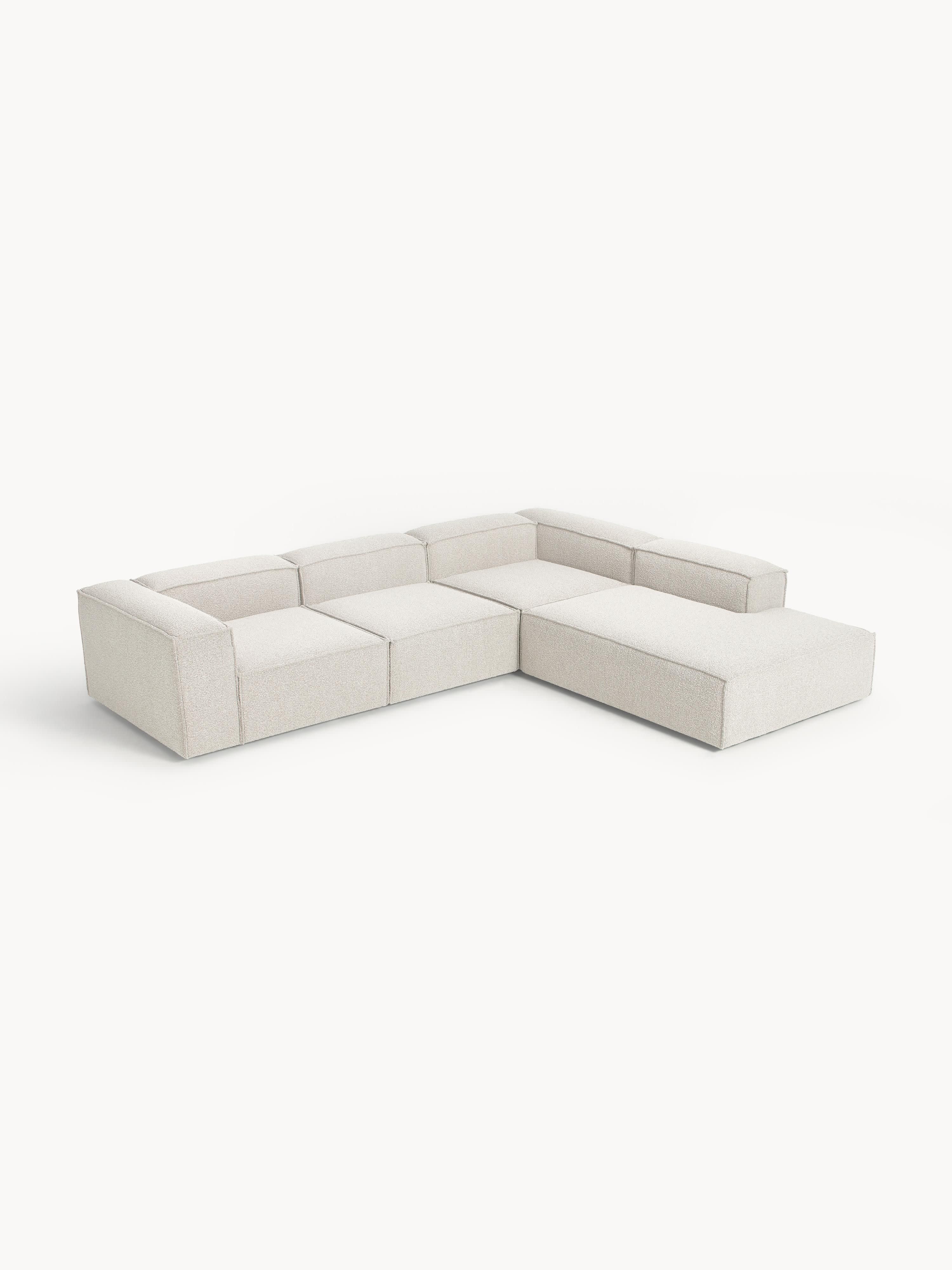 Modulares XL-Ecksofa Lennon (4-Sitzer) aus Bouclé
