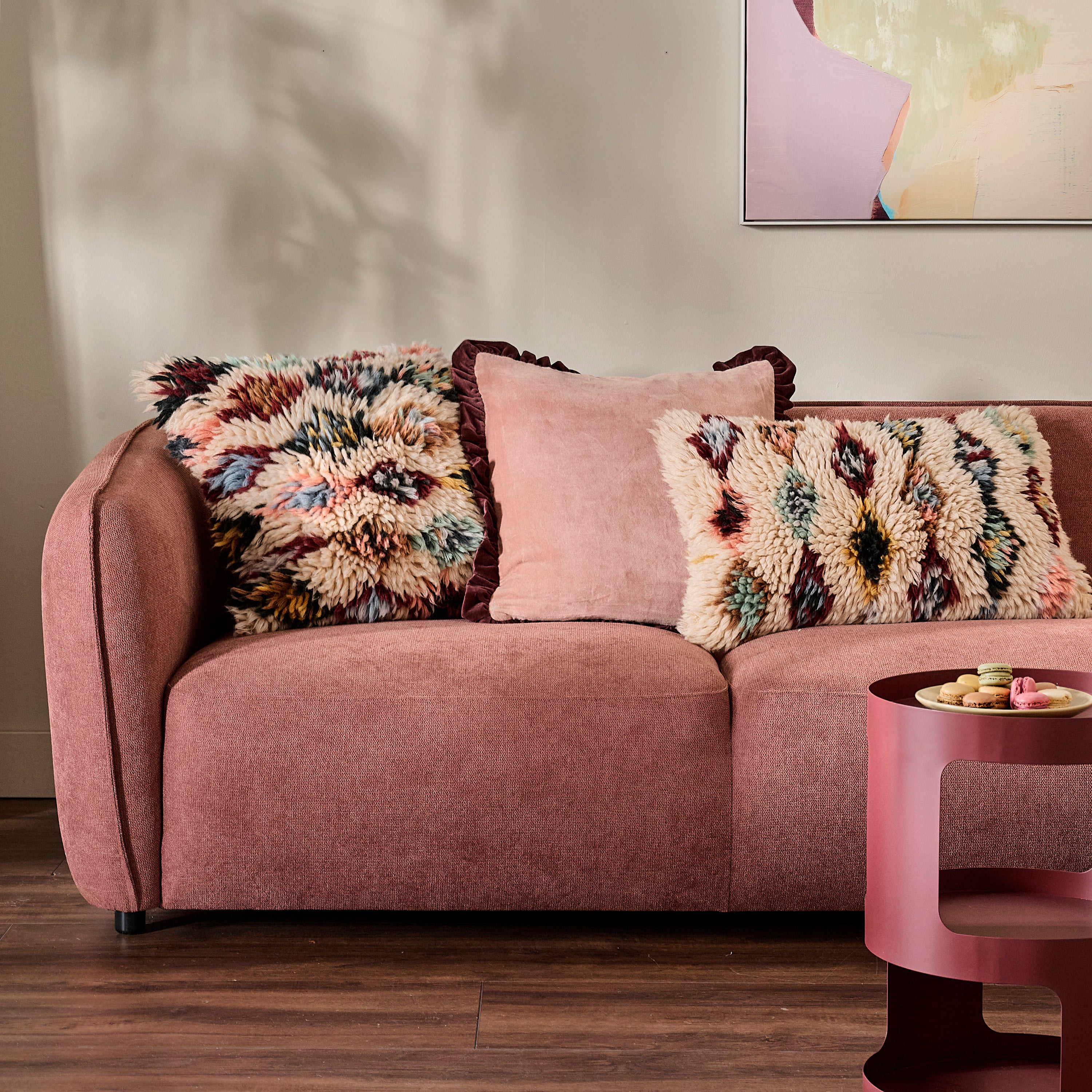 by fonQ Velou Sierkussen 50 x 50 cm - Dusty Pink